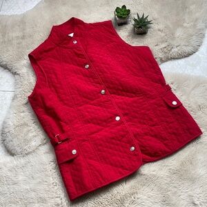 Mifresia Vest Quilted Light Weight Red Size Small